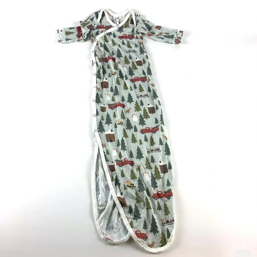 Copper Pearl Knotted‎ Sleep Gown Newborn 0-4 mo. Winter Holiday Christmas